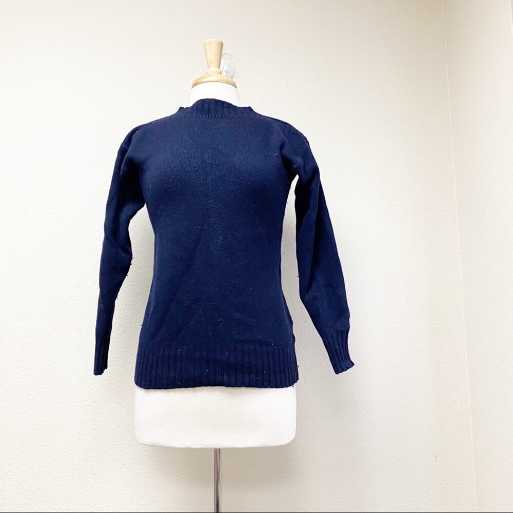 Isabel Marant Wool and Cashmere Sweater Navy Size 38